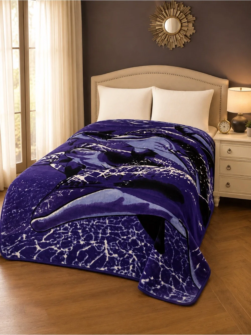 Dolphin king size thick blanket